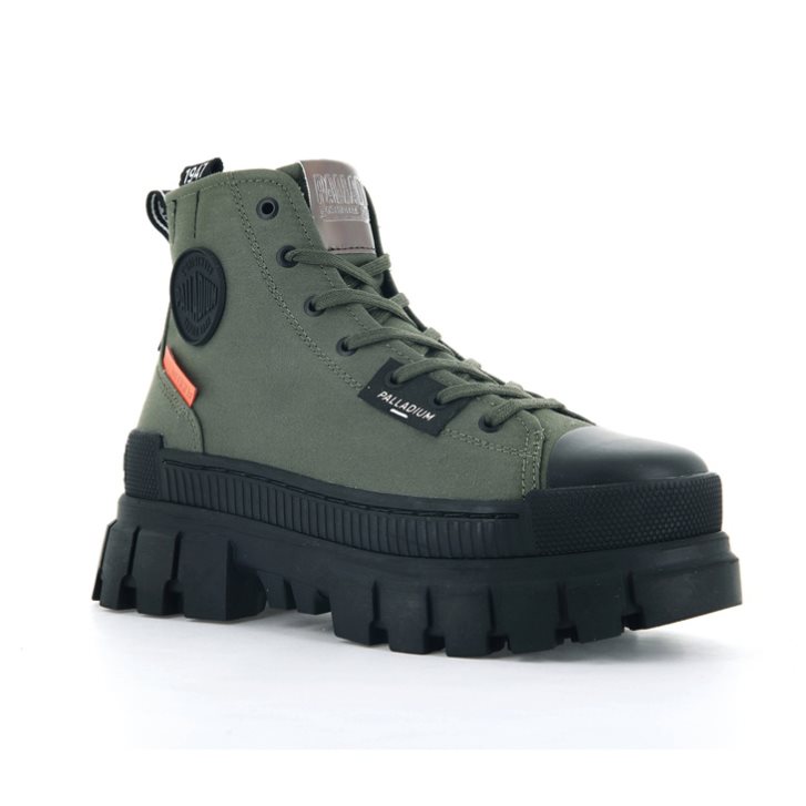 Palladium Revolt Hi TX Platform Schoenen Dames Olijfgroen | NL 20HSOVA